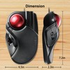 ELECOM HUGE Trackball Mouse, Wired, Finger-Operated, 8-Button Function, Palm Rest