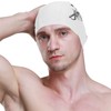Dallonan Swimming Cap Skull Pirate Adult Swim Cap Polyester