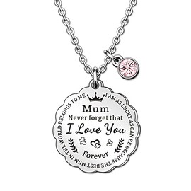 QMVMV Mum Gifts Mum Necklace from Daughter Son Birthday Christmas Thanksgiving Mother's Day Gifts for Mother Mama Mummy