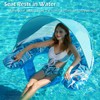 Jasonwell Pool Float with Canopy - Inflatable Pool Floaties Adult