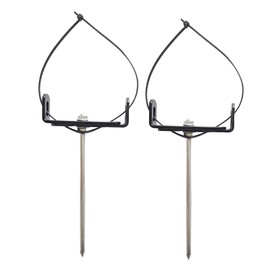 2pcs Premium Adjustable Gutter Downspout Extensions U Bracket, Heavy-Duty Galvanized Iron, Suitable for 2x3 & 3x4 Inches, Gutter Guards Holder, Rust-Proof Anchor for Pipe Support (U Bracket, Black)