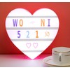 Cinema Light Box Black Heart Shaped LED Light Up Light