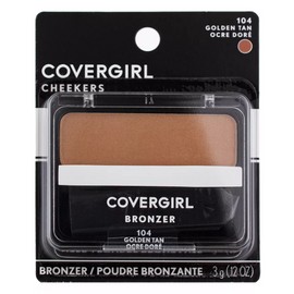 4 Pack CoverGirl Cheekers Bronzer, Golden Tan 104, 0.12 oz