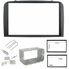Sound-way - Double DIN Car Radio Frame Installation Kit, 2 DIN Front Panel Frame Stereo compatible with Alfa romeo 147 / Alfa GT black line