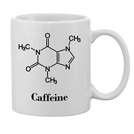 Tasse mit chemischer Formel, Koffein