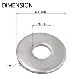 350 pcs Aluminum Pop Rivet Washers for 1/8 inch Diameter Rivets, Backup Blind Rivets Washer, 3.2 mm