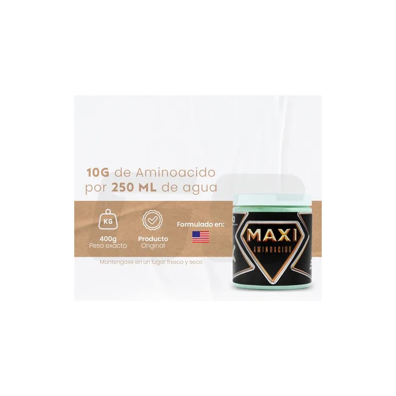 Suplemento Aminoácidos Maxi Protein 400g Polvo 40servicios