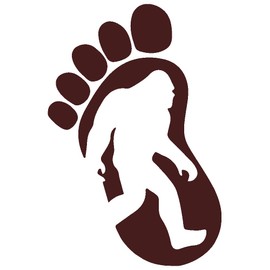 Bigfoot Footprint Sasquatch Track Vinyl Cutout Sticker Rub On Decal 2.15-by-3.25 Inches (Pink)