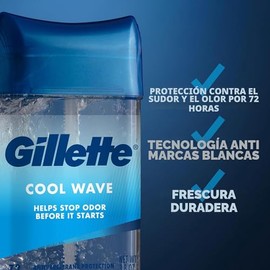 Gillette Antitranspirante y desodorante para hombres, resistencia clínica 72 horas, protección contra el sudor y el olor, frescura de larga duración, 