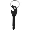 Black Compact Keychain Multifunction Tool Stainless Opener Screwdriver Mini Pry