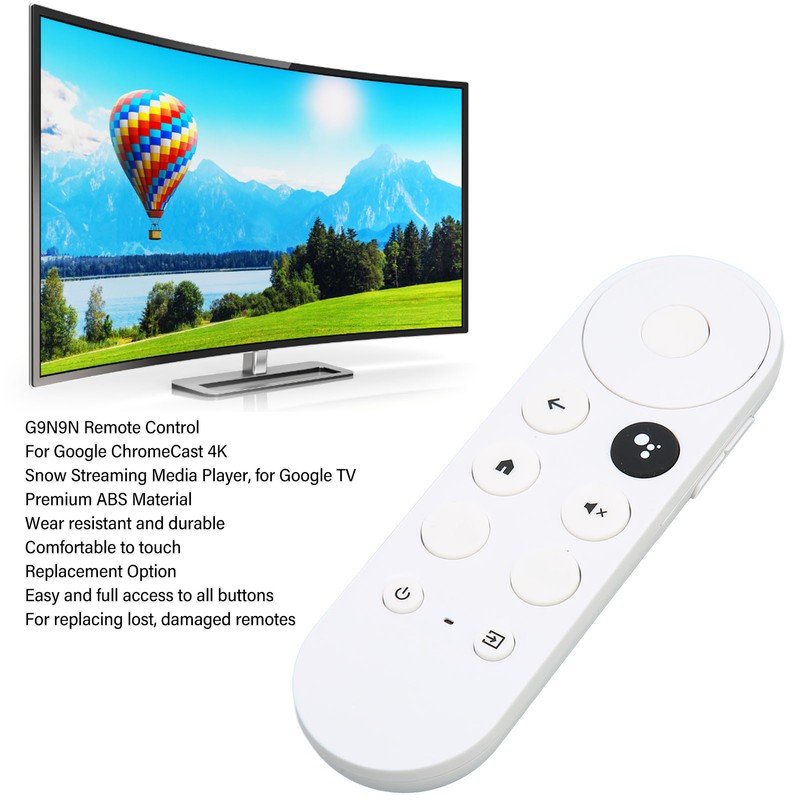 G9N9N Remote Control Replacement for Google Chromecast 4K Snow Streaming