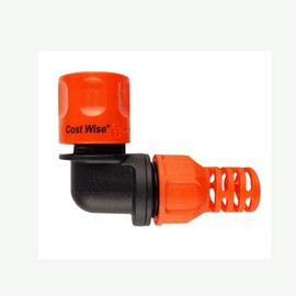 AP Supplies Angle Hose Connector with Hose Protector for 1/2" Standard Hose - Secured twist-and-lock mechanism - L Quick Connector