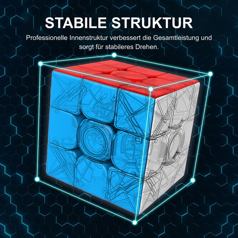 Moyu Meilong 3 x 3 Cube Speed Cube, Stickerless Magic
