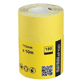 KLINGSPOR (Germany) 115mm x 10m Aluminium Oxide Sandpaper Roll + Gift (Grit, 180)
