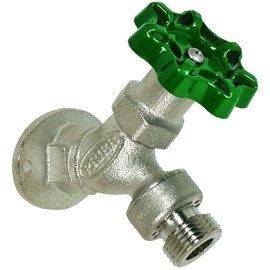 Prier C-355NP.50 1/2-Inch Anti-Siphon Angle Sill Faucet with Handle and Operating Key, Satin Nickel Plated