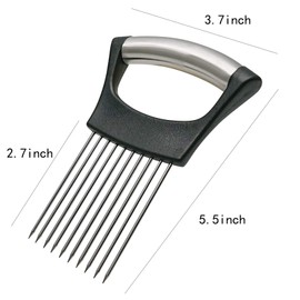 Stainless Steel Onion Holder for Slicing,Onion Slicer Holder,Onion Cutter for Slicing of Onions,Tomatoes,Avocados,Eggs and Other Vegetables,KItchen Utensils