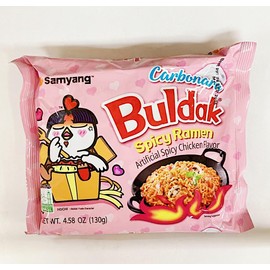 Carbonara Buldak Spicy Ramen, Artificial Spicy Chicken Flavor, 4.58 oz,10 Packs