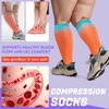 Tinojye 4 Pairs Plus Size Compression Socks,Extra Wide Calf 20-30