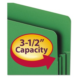 Smead Poly File Pocket, Straight-Cut Tab, 3-1/2" Expansion, Letter Size, Assorted Colors, 4 per Box (73500)