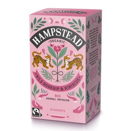 HAMPSTEAD TEA Rosehip Hibiscus Tea Sachets 20 Bag, 0.02 Pound