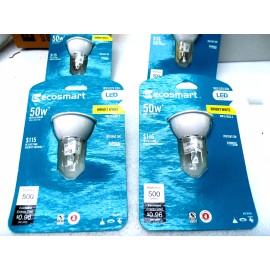 EcoSmart 4 x Ecosmart 50W Equivalent Bright White (3000K) MR16 LED Flood DIMMABLE 500 Lum