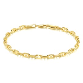STREYANT Bracelet 14K Gold Bracelets for Women Fine Gold Chain Bracelet for Women Mens Bracelet Layering Womens Bracelet Gold Jewelry Presents for Her Him (6.5'' 7'' 7.5'' 8'' 9'') (8)