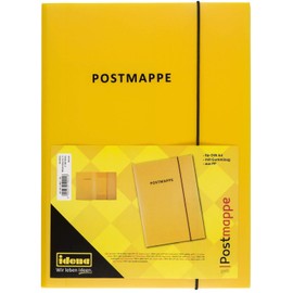 Idena 10021 Polypropylene DIN A4 Mail Folder with Elastic Band, Yellow, 1 Piece, 23.7 x 32.3 cm