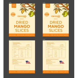 Dried Mangoes Organic Dried Mango, No Added Sugar, Non-GMO, Vegan, Gluten-Free, All-Natural Snack – High in Vitamin C & Antioxidants – Resealable Bulk Pack – Ethically Sourced & Sustainably Made - 250 Grams