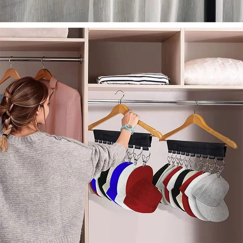 ZUNNY HJERBOF Laundry Hanger, Hat Hanger, Hat Hanger, Foldable, Hat