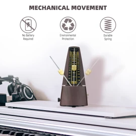 Mechanical Metronome with Bell, LEKATO Universal Metronome for Piano Guitar Ukulele Violin and Chromatic, Loud Sound, High Accuracy Track Beat and Tempo for Musician