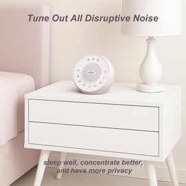 Housbay White Noise Machine with 31 High Fidelity Soothing Sounds, 5W High Power Loud Enough Speaker, Easy Volume Control, Sleep Timer, Sound Machine for Baby, Kids, Adults, Light Sleeper