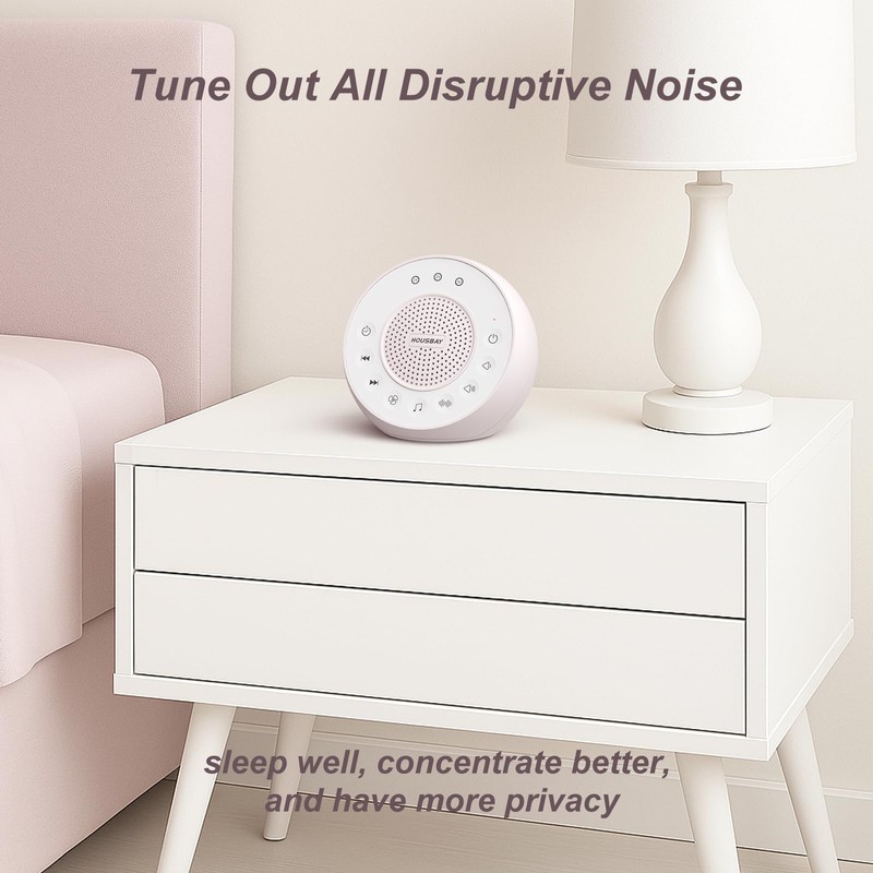 Housbay White Noise Machine with 31 High Fidelity Soothing Sounds,