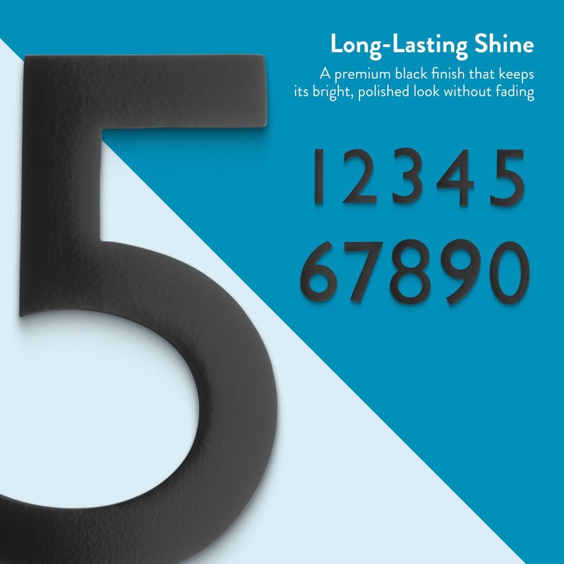 Architectural Mailboxes 3582B-7 4 inch Solid Brass Floating House Number,