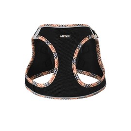 AMTOR Dog Harness with Leash Set,No Pull Adjustable Reflective Step-in Puppy Harness with Padded Vest for Extra-Small/Small Medium Large Dogs and Cats(BlackYellow)