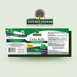 Nature's Answer Gotu-Kola Herb Vegetarian Capsules, 90-Count