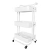 KyomiHome Carrito Organizador Estante Multiusos 3 Niveles Ruedas 360
