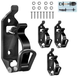 Wotendy 4pcs Shovel Mount for Roof Rack, Metal Rubber Clamp Mounting Brackets, Shovel Mount for Truck Bed, Quick Release Axe Tool Holder for Roof Rack, Boats, Military Equipment and Tools - Black