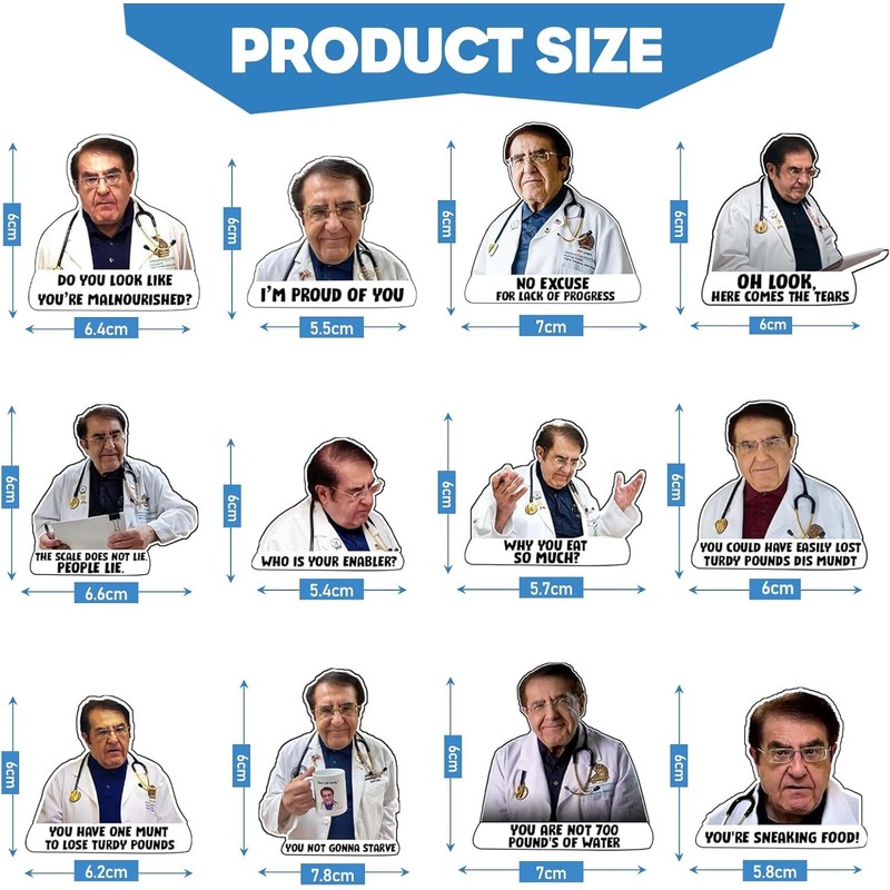 12 Pcs Dr Nowzaradan Magnet Funny Dr Funny Fridge Magnet