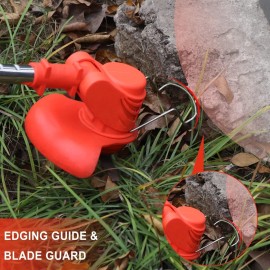 Unbranded 1500mAh Battery Mower – O-Shaped Red, Electric Roller, 2 Batteries + Charger