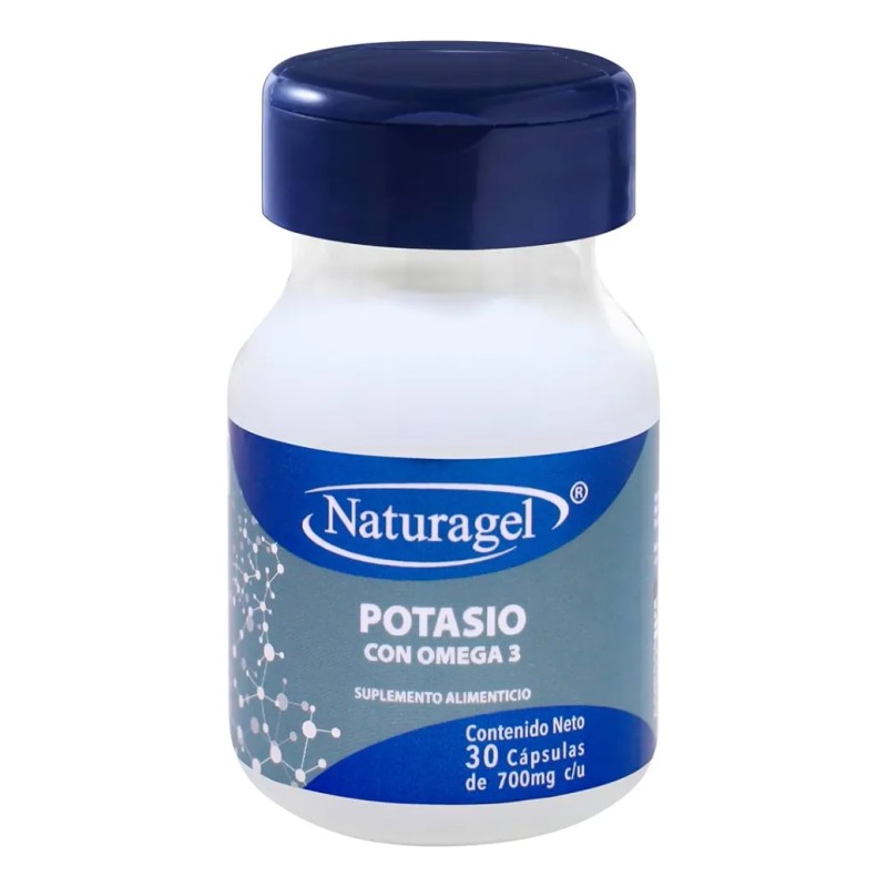 Naturagel Potasio Con Omega 3 700mg 30 Capsulas Sabor Sin