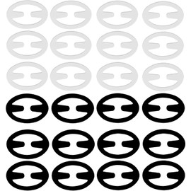30pcs Bra Clip, Anti-Slip Buckles Conceal Straps,Conceal Bra Straps Cleavage Control Clip,Bra Strap Clips - for Back for Women (Black+Transparent, One size)