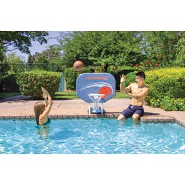 Poolmaster Classic Pro Rebounder Poolside Basketball Hoop Set For Swimming Pool Games