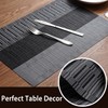 ADRIMER Placemats with Table Runner Set, Woven Vinyl Kitchen Tablemat