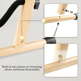 DIDA Ukulele Stand, Violin Stand with bow holder, Foldable Ukulele Stand for Travel, A-Frame Ukulele Holder for Violin, Banjo, and Mandolin, Wooden Floor Ukulele Holder (Bamboo, Ukulele & Violin)