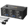 2HDMI+Displayport KVM Switch 3 Monitors 2 Computers 8K@60Hz 4K@144Hz,KVM Swtiches