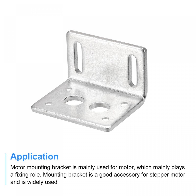 sourcing map Motor Bracket Motor Mounting Holder 30x46x38mm Silver Tone
