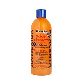 NCREDIBLE Shampoo Anticaída sin Sulfatos y Parabenos Golden Placenta con Pantenol para Cabello Dañado, Teñido y/o Sobre Procesado pH Balanceado, Cuidado del Cabello y de la Piel 950 ml