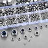 Hex Nuts Locking Nuts Assortment, 516 Pieces Self-Locking Nuts, Stainless