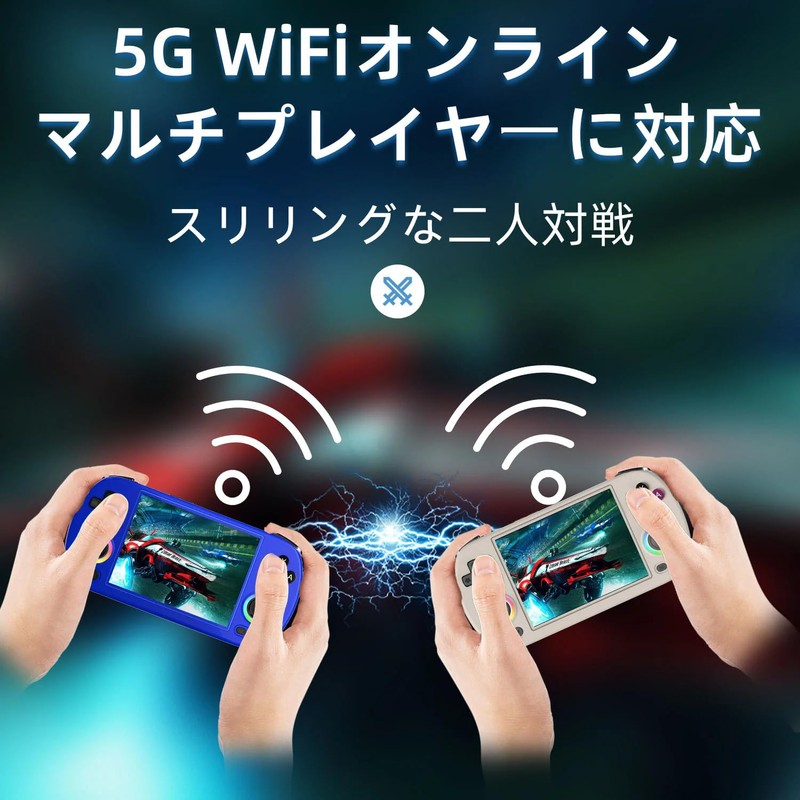 Anbernic RG40XX H Whatsko 超薄型携帯ゲーム機 Linuxシステム搭載 4.0インチIPSOCAフルスクリーン WiFiオンライン対戦Bluetooth機能 RGB照明効果 64GB