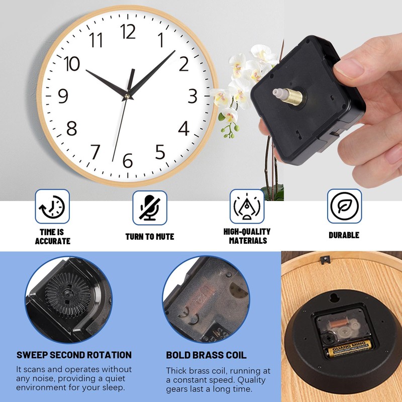 Glarks 24pcs 16/20/24MM High Torque Long Shaft Clock Movement Mechanism